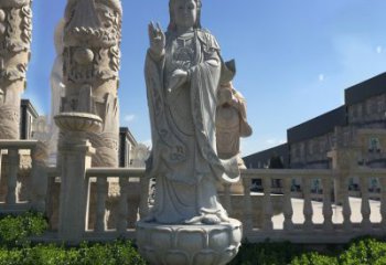绵阳精美神圣的观音菩萨石雕塑
