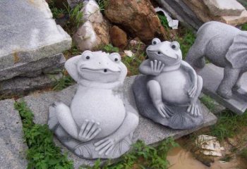 绵阳别具一格的青石青蛙喷水雕塑