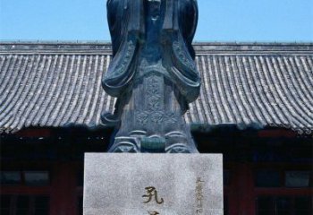 绵阳传承古代文化——青铜孔子雕塑