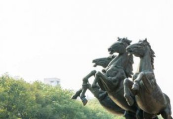 绵阳中领雕塑出品，精美青铜三匹马铜雕塑