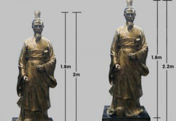 绵阳民族英雄屈原铜雕塑