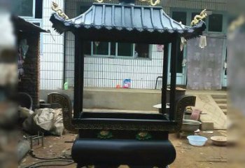 绵阳中领雕塑精美全铜香炉古典雕塑