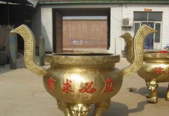 绵阳三足香炉铜雕，装点你的寺庙