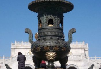 绵阳三足香炉铜雕唯美重现历史