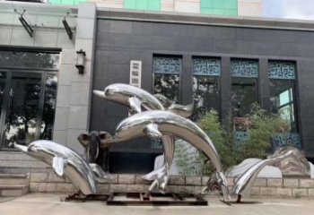 绵阳高端定制不锈钢海豚雕塑