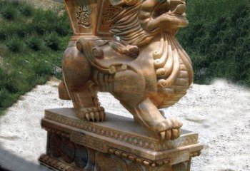 绵阳商场企业看门神兽“日进斗金”招财貔貅石雕
