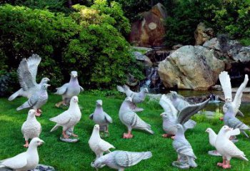 绵阳让和平飞翔，少女书籍和平鸽雕塑