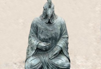 绵阳鸡兽融合的象征——全新兽首人身石雕