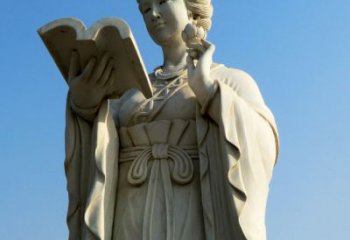 绵阳十二花神之十一月山茶花王昭君汉白玉美女雕塑