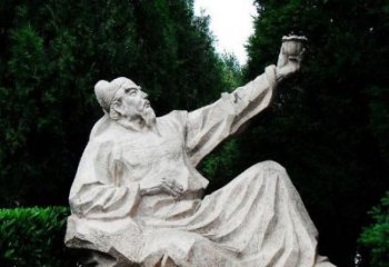绵阳百花齐放的李白雕塑