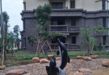 绵阳中领雕塑精美海豚雕塑