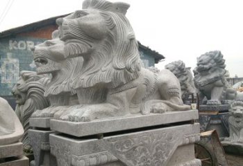 绵阳优质石雕汇丰狮子雕塑