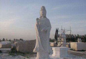 绵阳现代艺术风格观音石雕塑