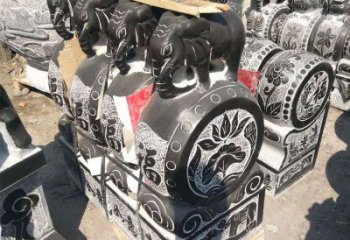 绵阳艺术精品，凤凰雕塑门墩