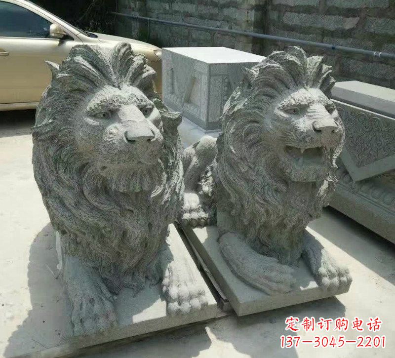 绵阳卧式狮子石雕