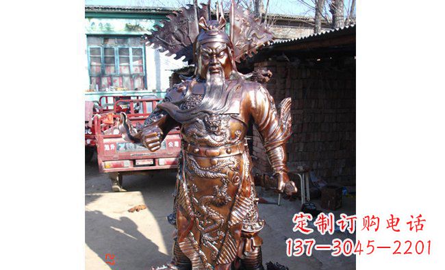绵阳武财神持刀关公铜雕 (3)