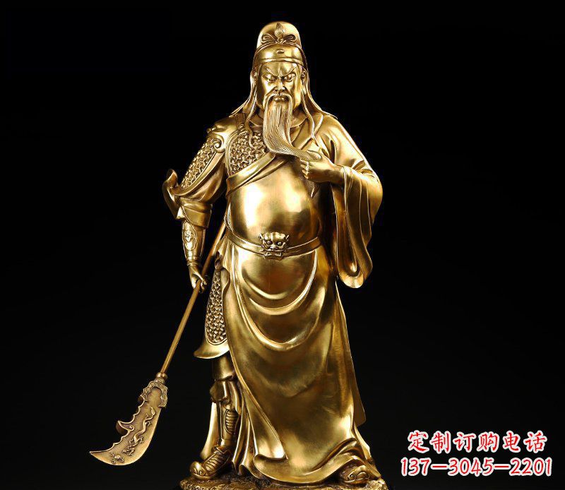 绵阳武圣握刀关公铜雕