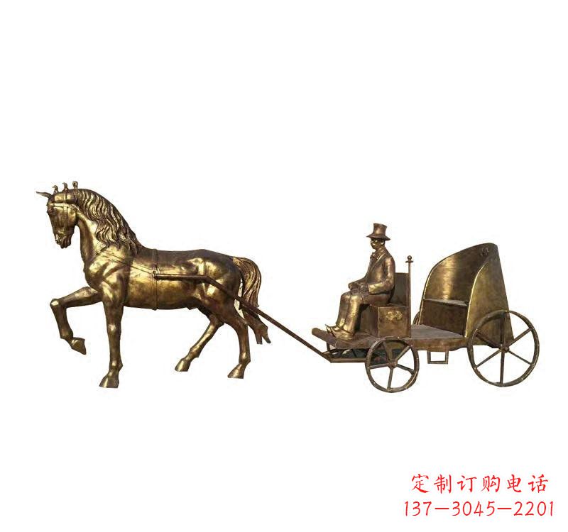绵阳西方马车铜雕