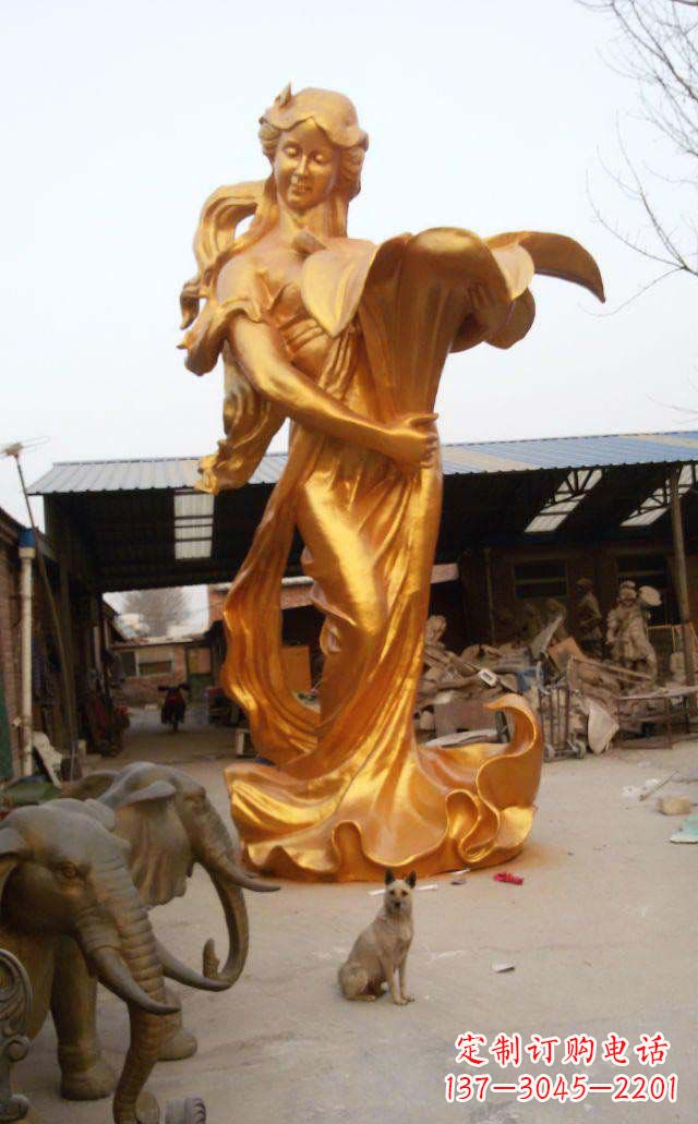 绵阳西方美女人物铜雕