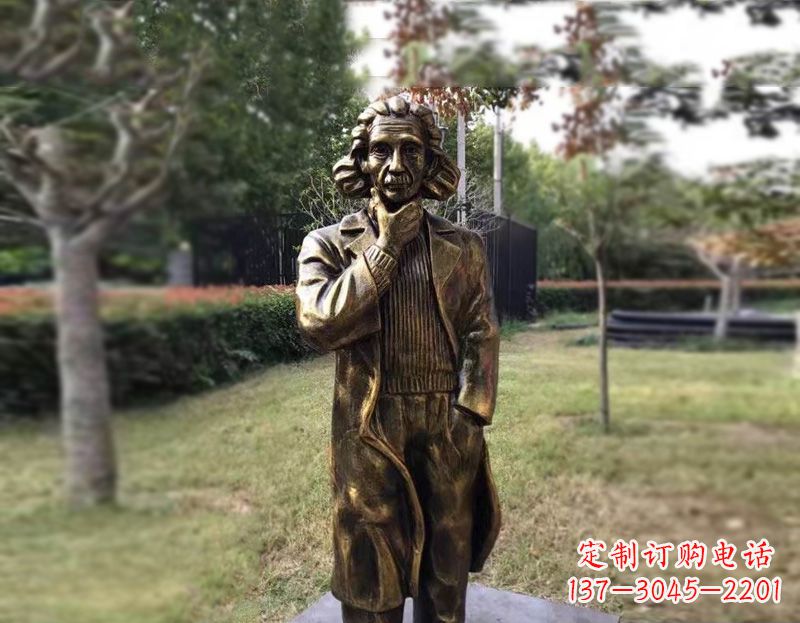 绵阳西方名人爱因斯坦铜雕
