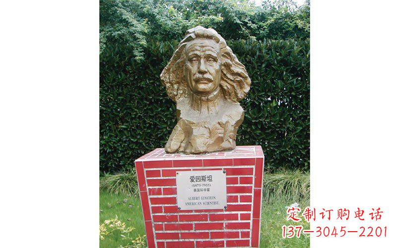 绵阳西方名人爱因斯坦头像铜雕