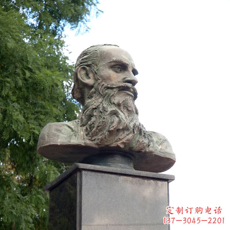 绵阳西方名人俄国现实主义作家托尔斯泰胸像雕塑摆件