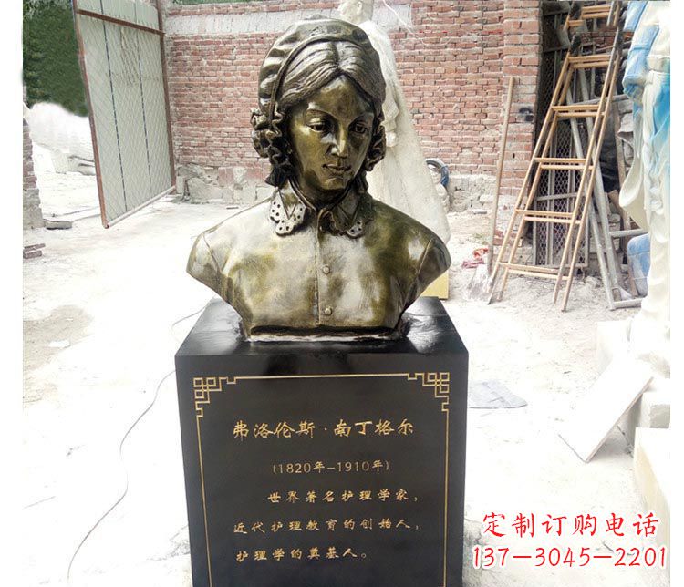绵阳西方名人南丁格尔胸像铜雕