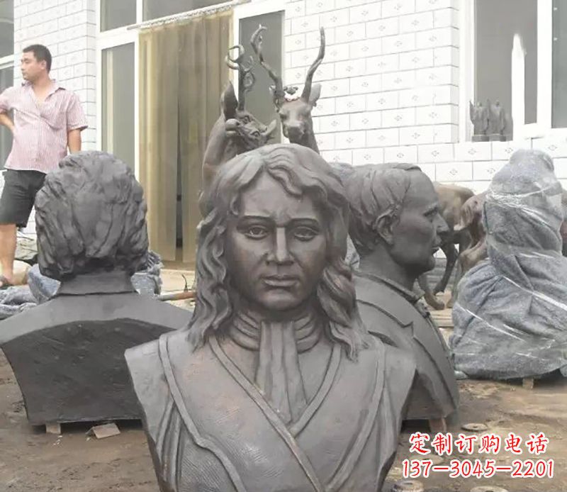 绵阳西方名人胸雕铜雕