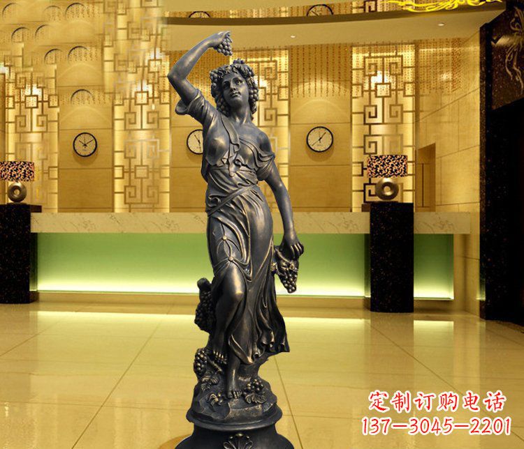 绵阳西方女人别墅景观铜雕塑 (2)
