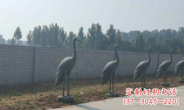绵阳仙鹤抽象铜雕 (2)