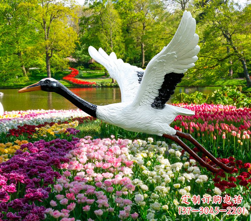 绵阳仙鹤雕塑灯