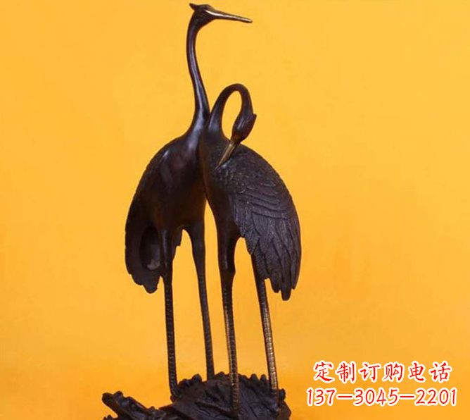 绵阳仙鹤雕塑铜