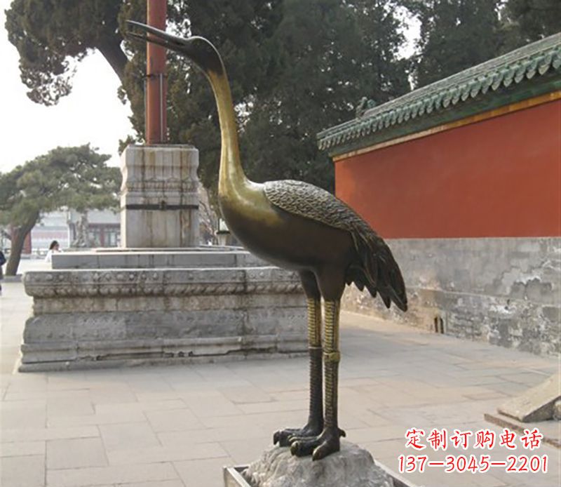 绵阳仙鹤动物铜雕 (2)