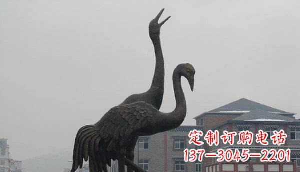 绵阳仙鹤公园景观铜雕