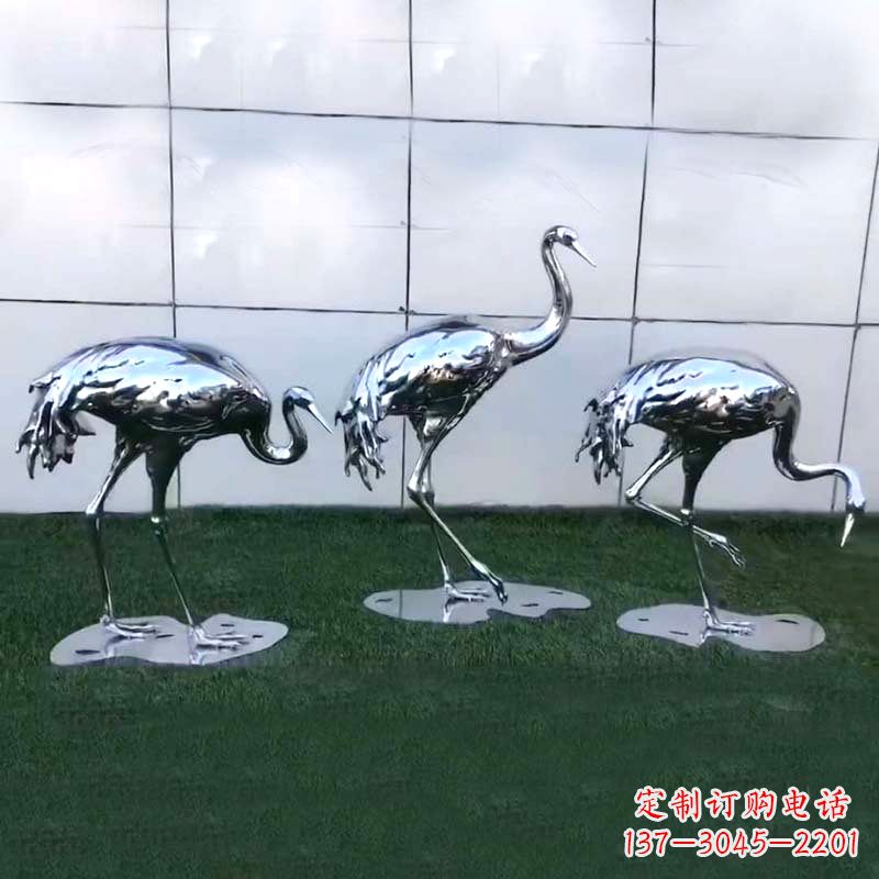 绵阳仙鹤镜面不锈钢雕塑