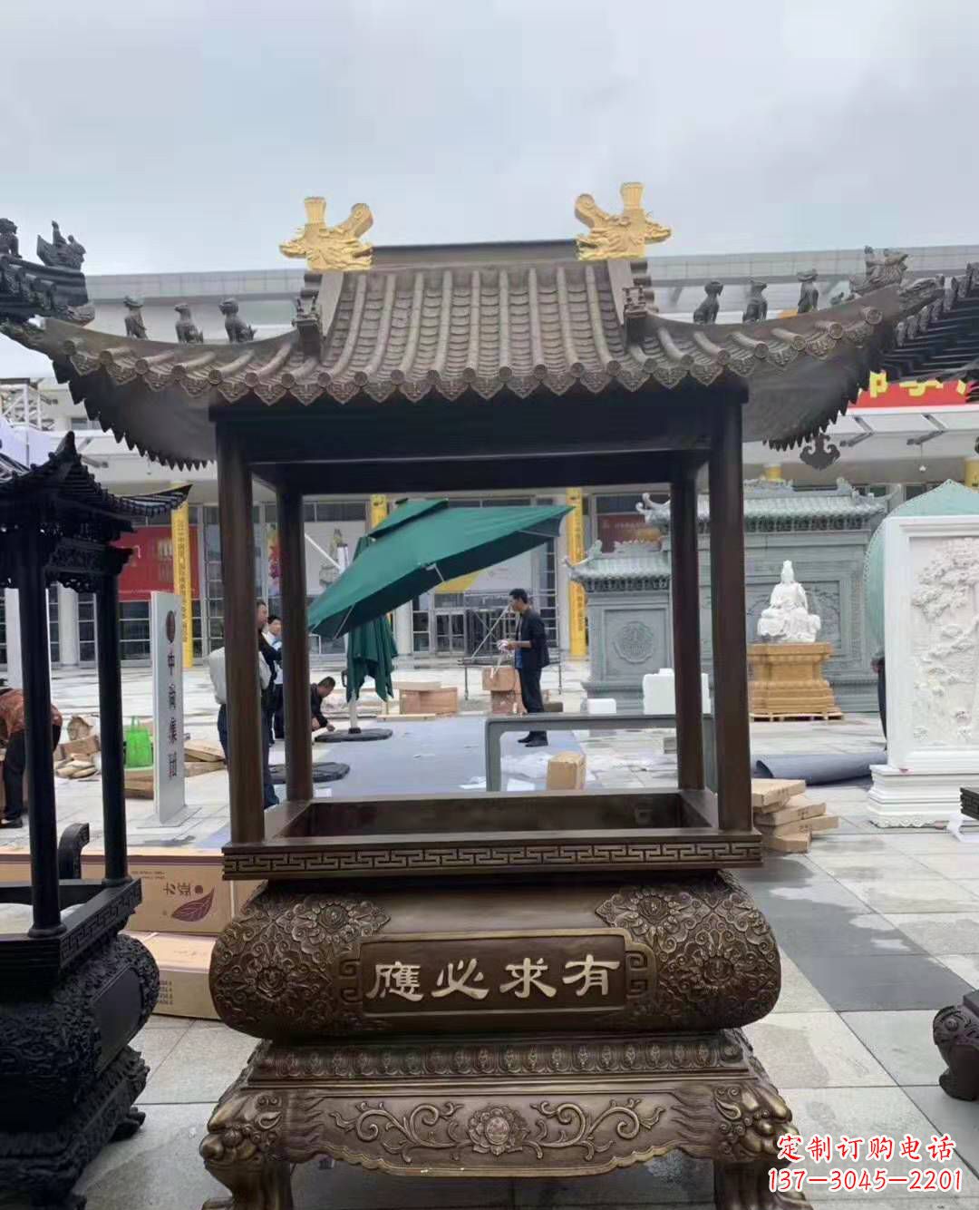 绵阳香炉铜雕户外摆件寺庙景观雕塑