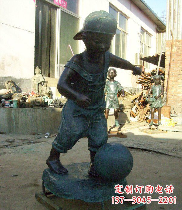 绵阳小孩玩耍青铜人物铜雕
