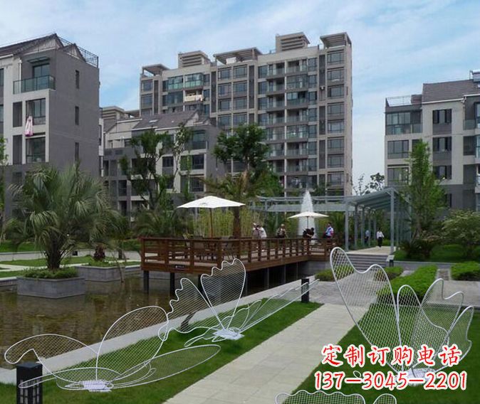 绵阳小区不锈钢镂空蝴蝶雕塑