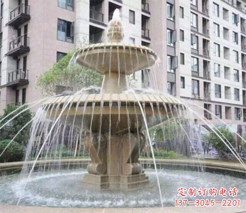 绵阳小区大型喷泉景观石雕