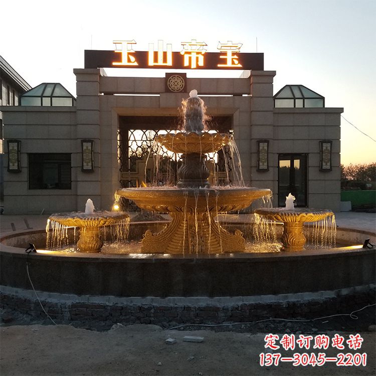 绵阳小区广场欧式水景石雕喷泉