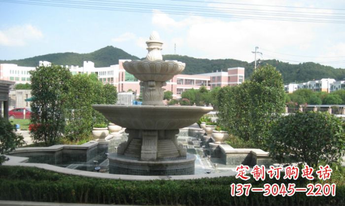 绵阳小区景观大理石喷泉石雕 (2)