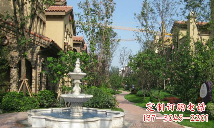 绵阳小区景观大理石喷泉石雕 (5)