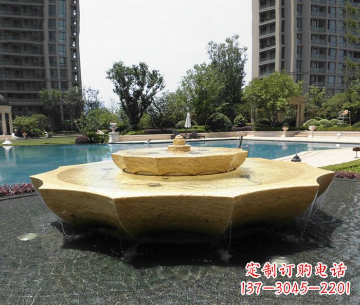 绵阳小区景观大理石喷泉石雕 (6)