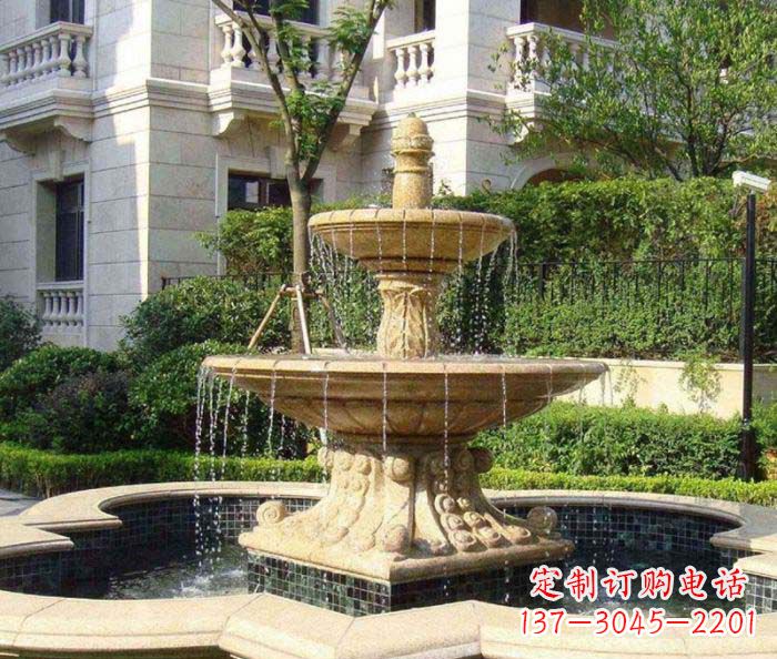 绵阳小区景观大型喷泉石雕 (2)