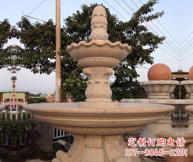 绵阳小区景观大型喷泉石雕 (4)
