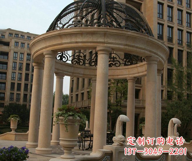 绵阳小区景观欧式石雕凉亭