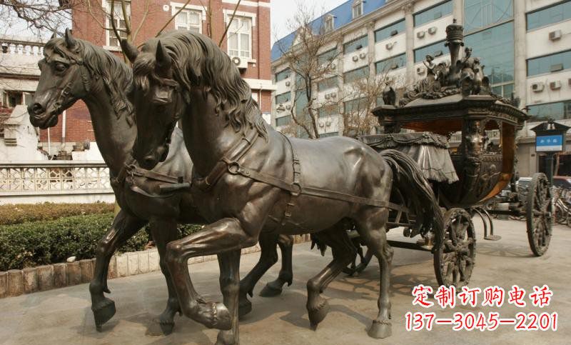 绵阳小区欧式马车铜雕