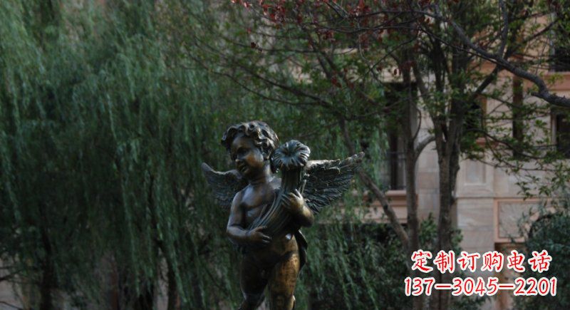 绵阳小区欧式小男孩人物铜雕