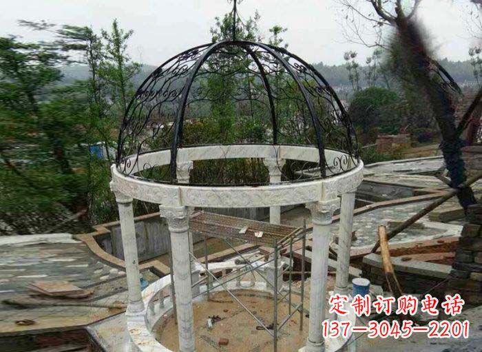 绵阳小区欧式圆顶凉亭石雕