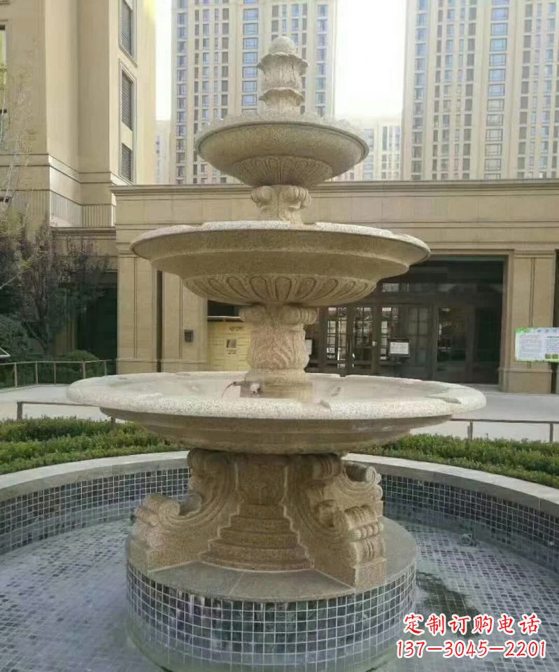 绵阳小区喷泉石雕 (2)